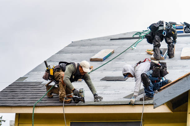 Professional Gutter Installation technician working in Dupont, CO